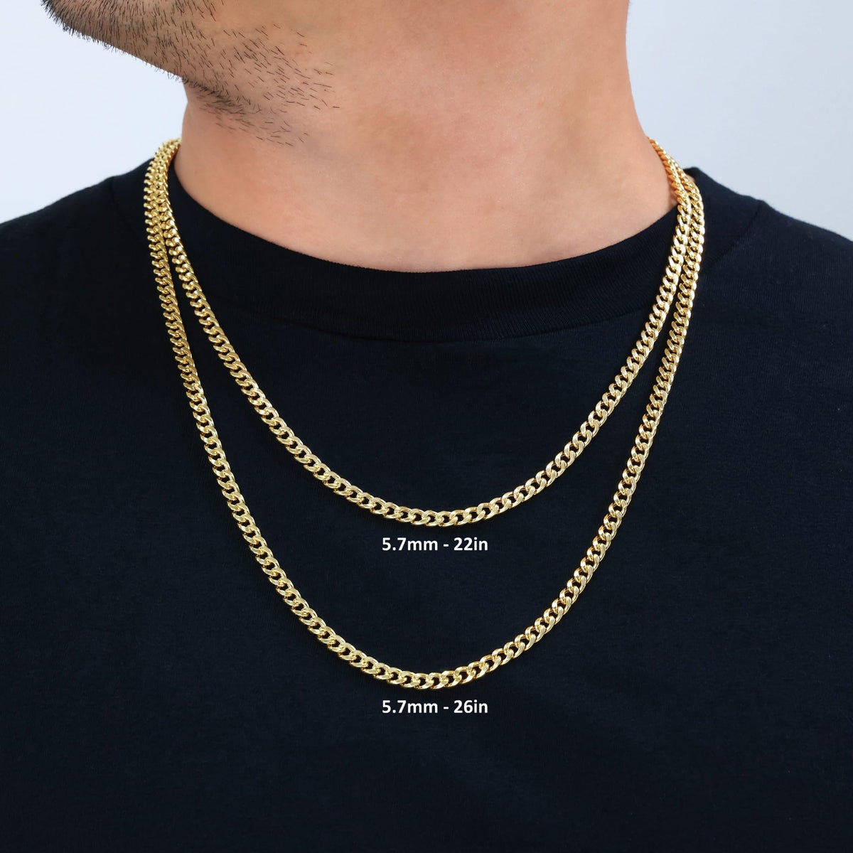 14k Yellow Gold Cuban Chain Necklace Q7169