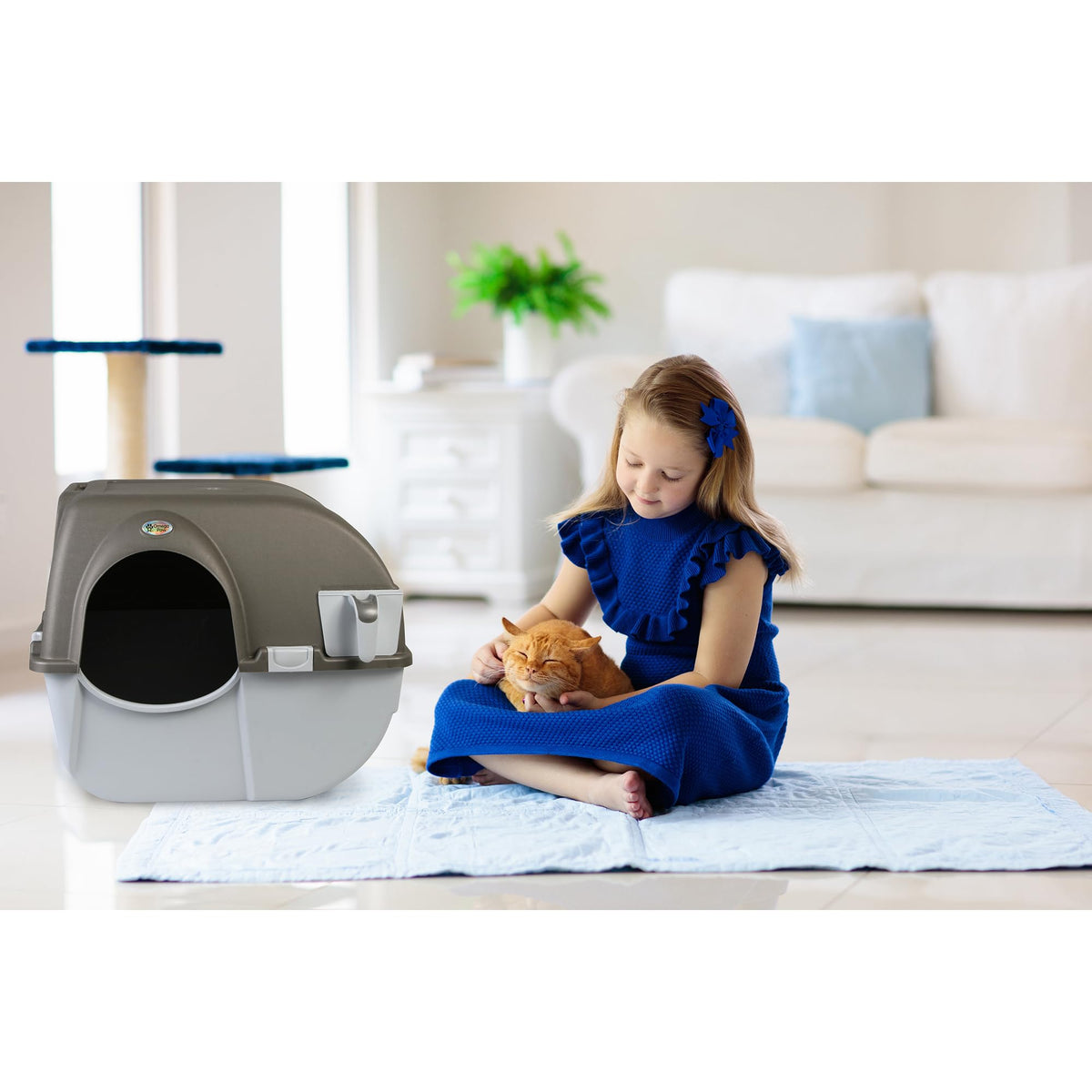 Self Cleaning Litter Box Regular Size Grey O512740