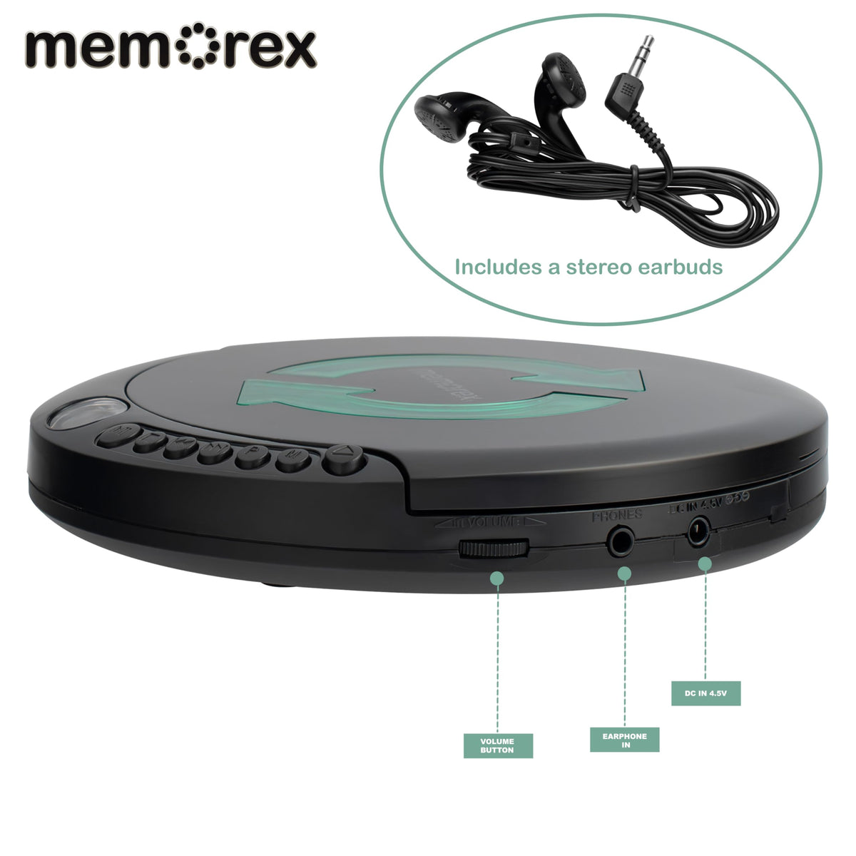 Portable CD Player with Anti-Shock Technology H15364