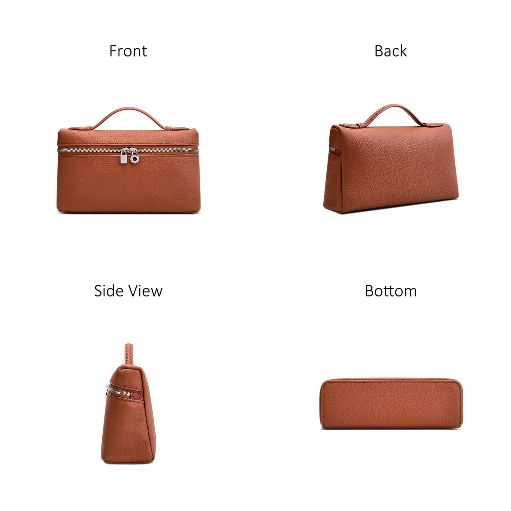 Small Genuine Leather Top-Handle Bag J357