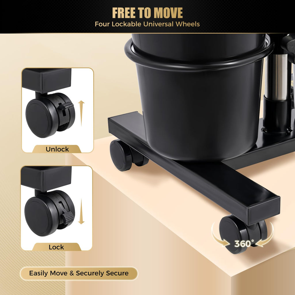 Portable Shampoo Basin with 2 Water Buckets, Black O811