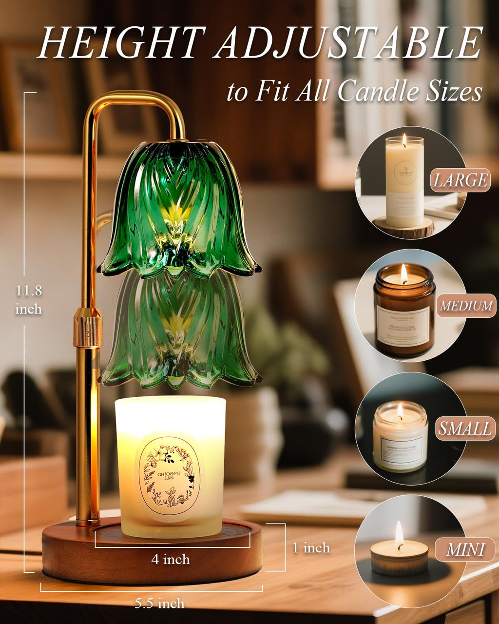 Dimmable Candle Warmer Lamp with Timer T573