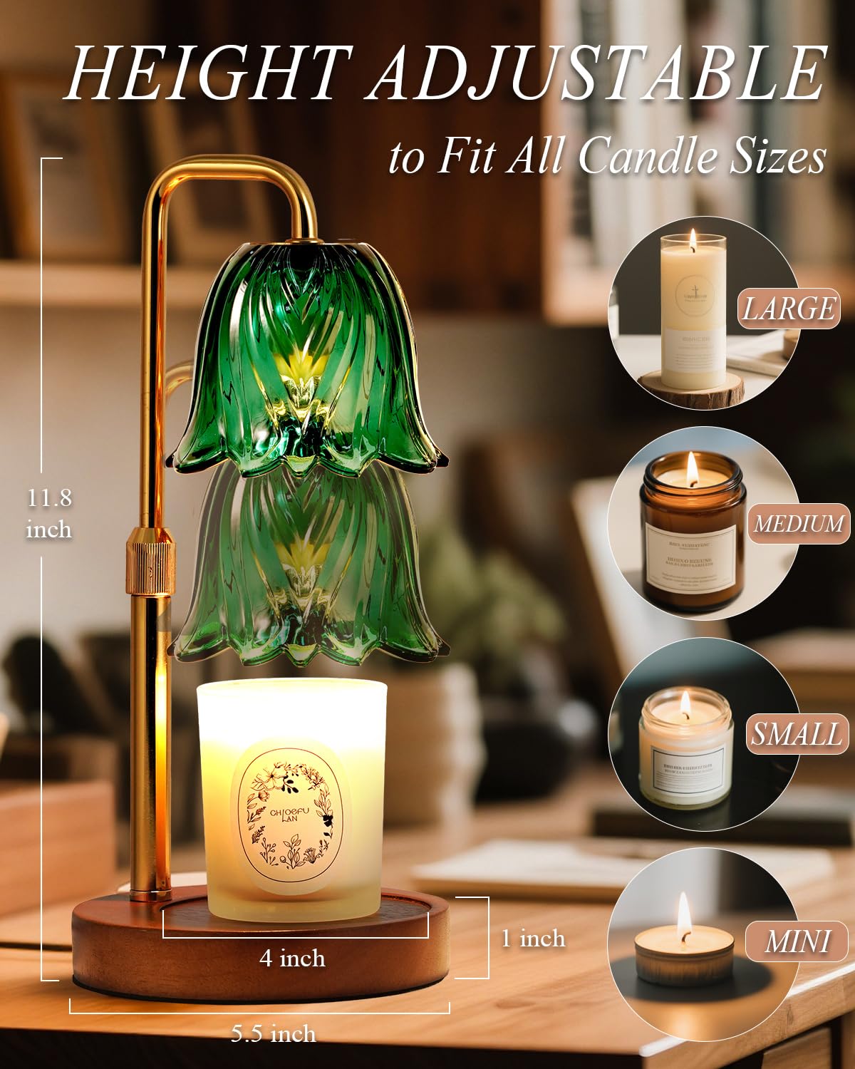 Dimmable Candle Warmer Lamp with Timer T573