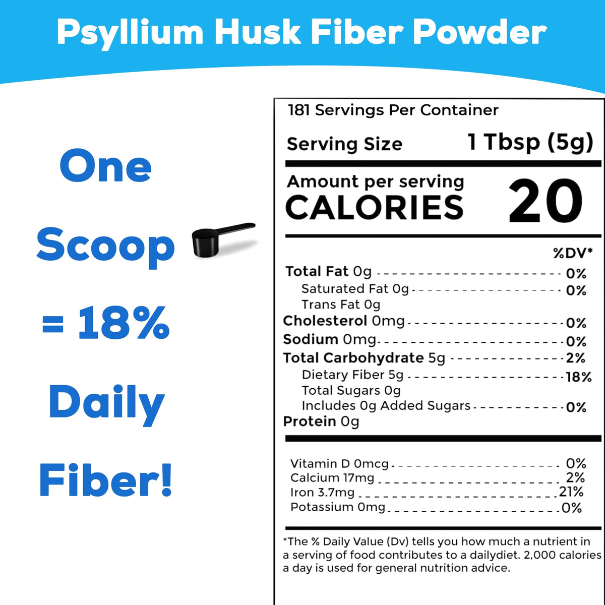 Psyllium Husk Powder 32oz Finely Ground M5988