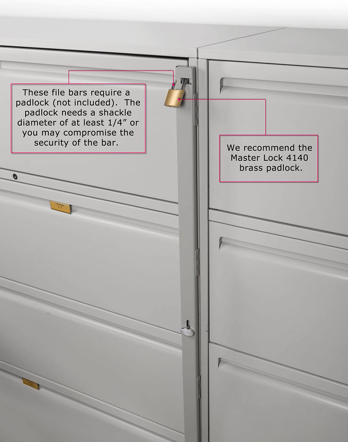 Locking Bar 4 Drawer File Cabinet R26800