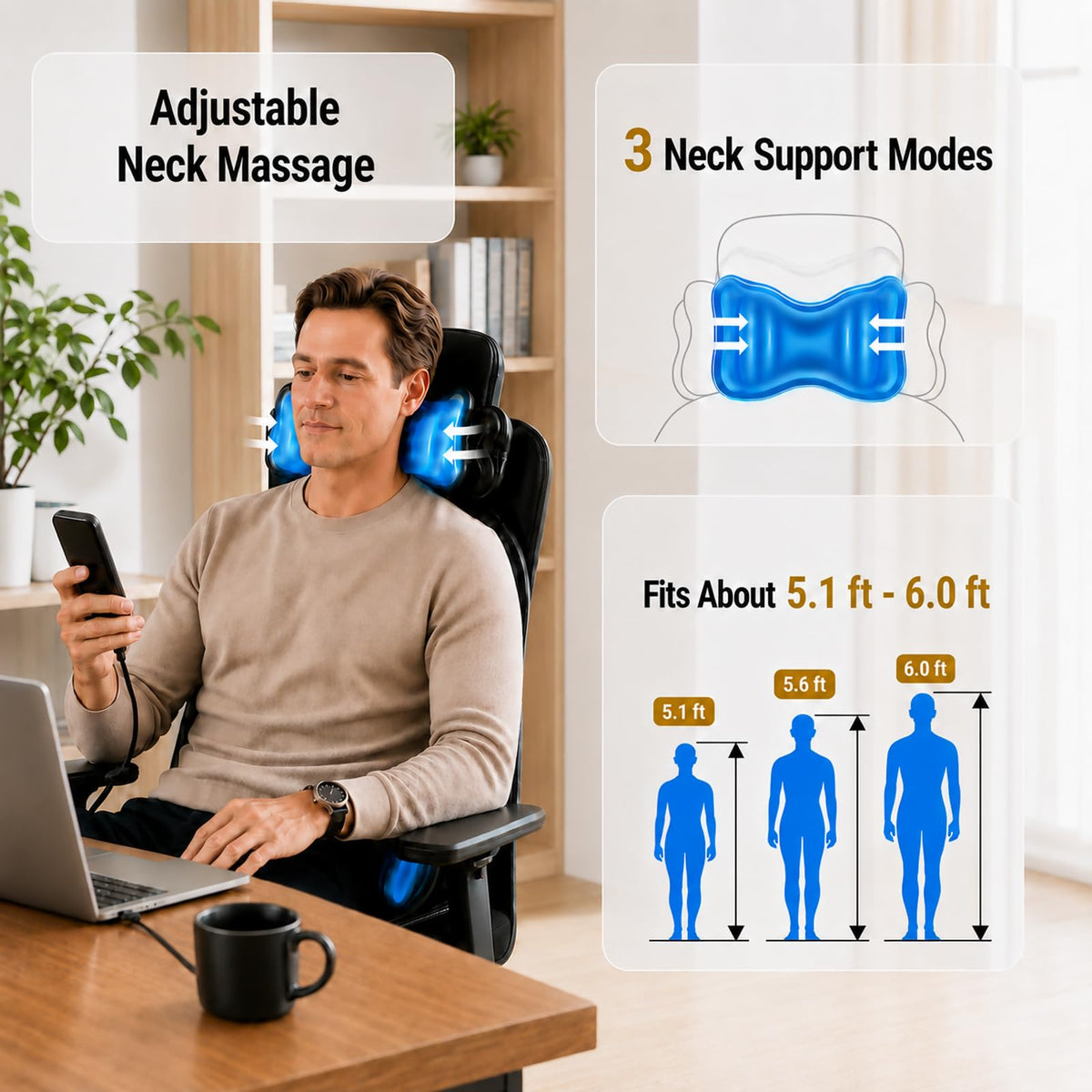 Shiatsu Back Massager with Heat U146
