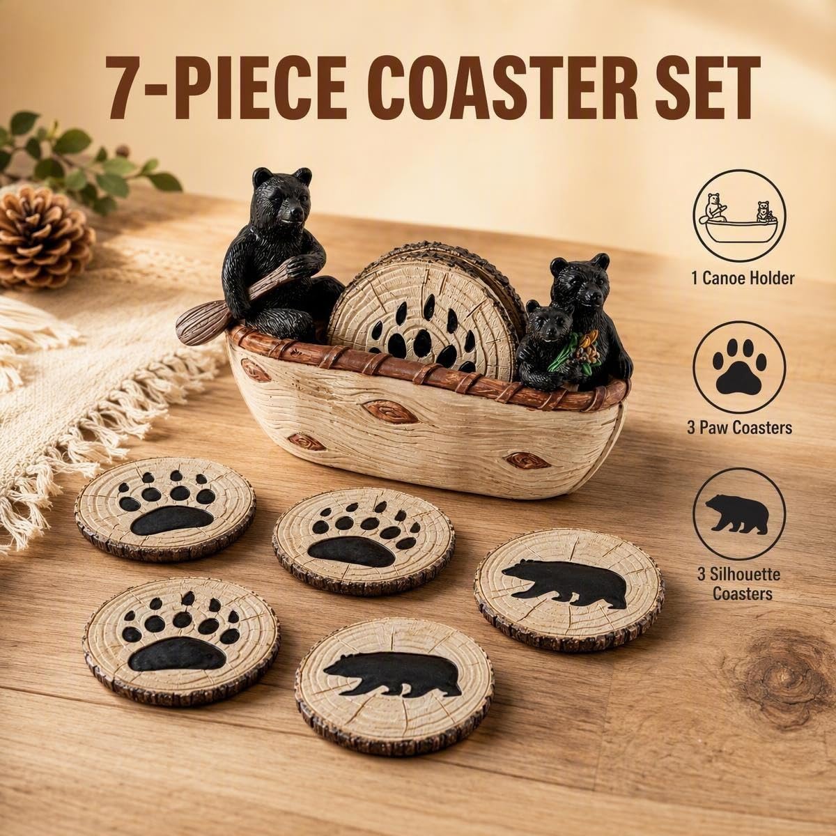 6 Pcs Coasters Set E3604