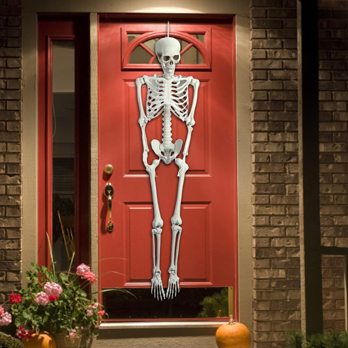 5.4ft White Posable Skeleton O3096
