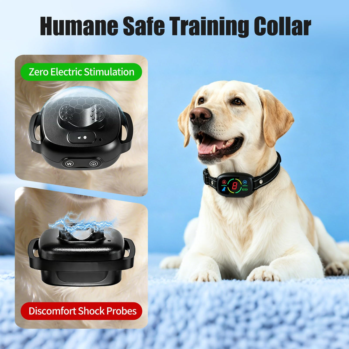 Rechargeable Dog Bark Collar with 3 Beep & Vibration Modes Z554