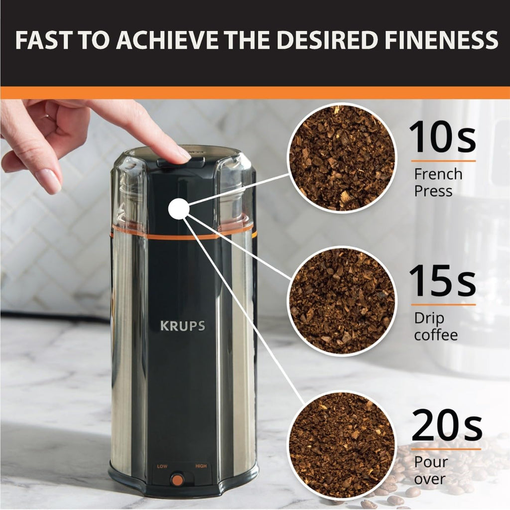 Silver 12 Cups Plastic and Stainless Steel Coffee Grinder O37167