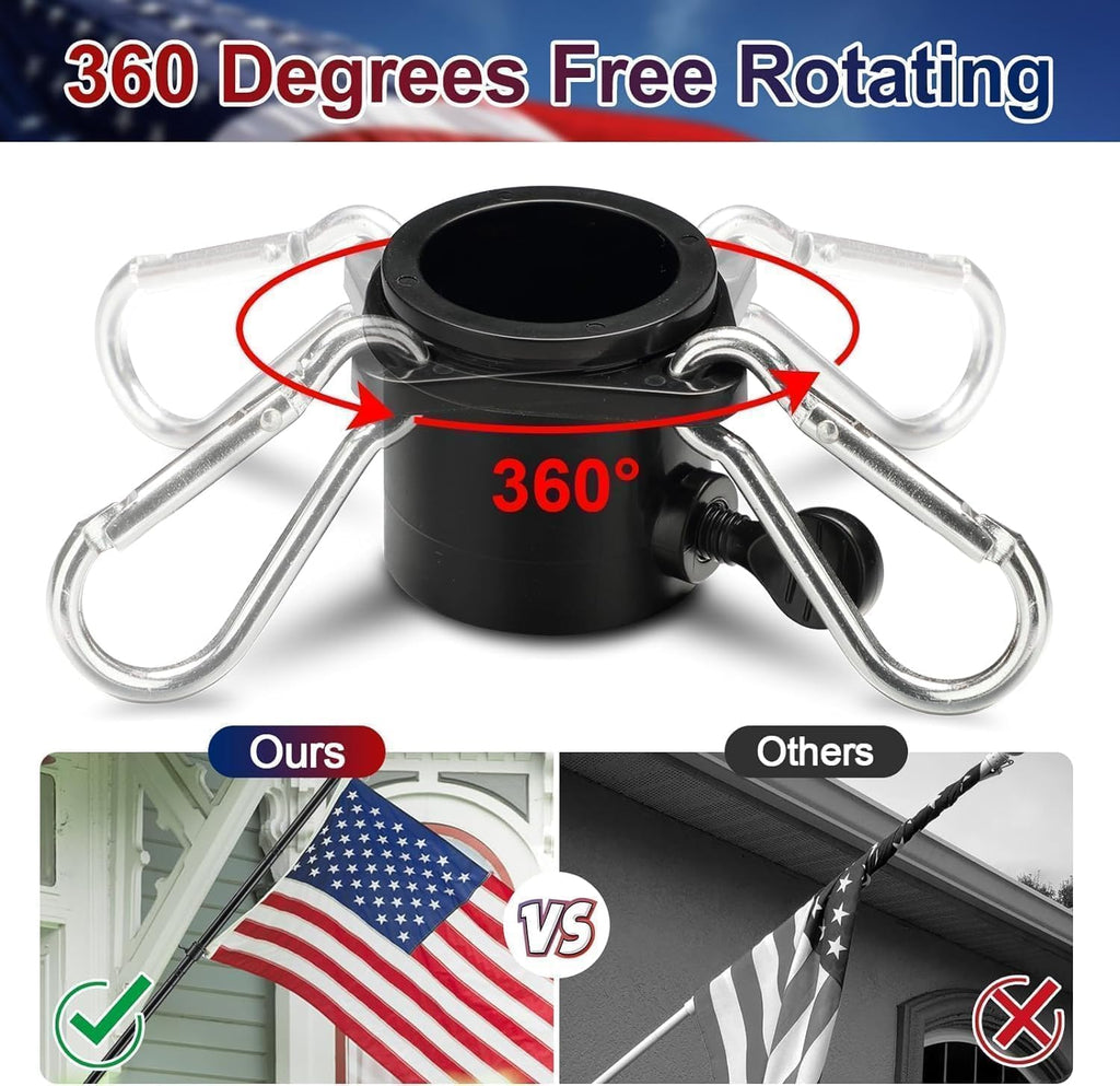 Black 5ft Tangle Free Metal Flag Pole B55696