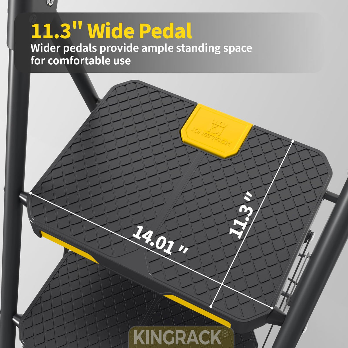 4 Step Steel Step Stool with Safe-Lock, Black K57449