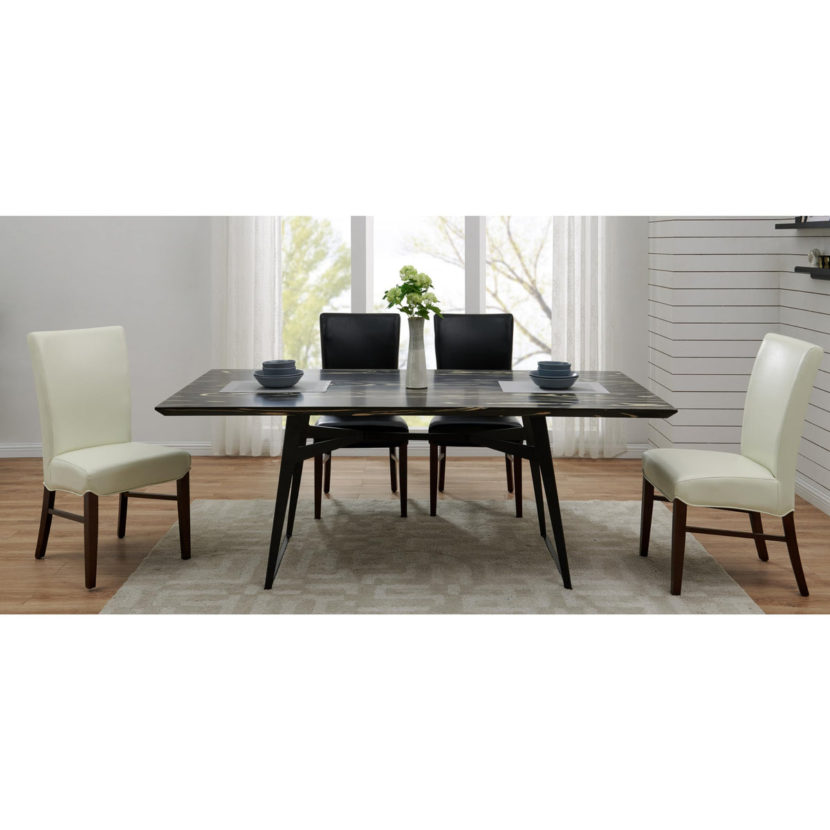 Bonded Leather Chair Set of 2 O800
