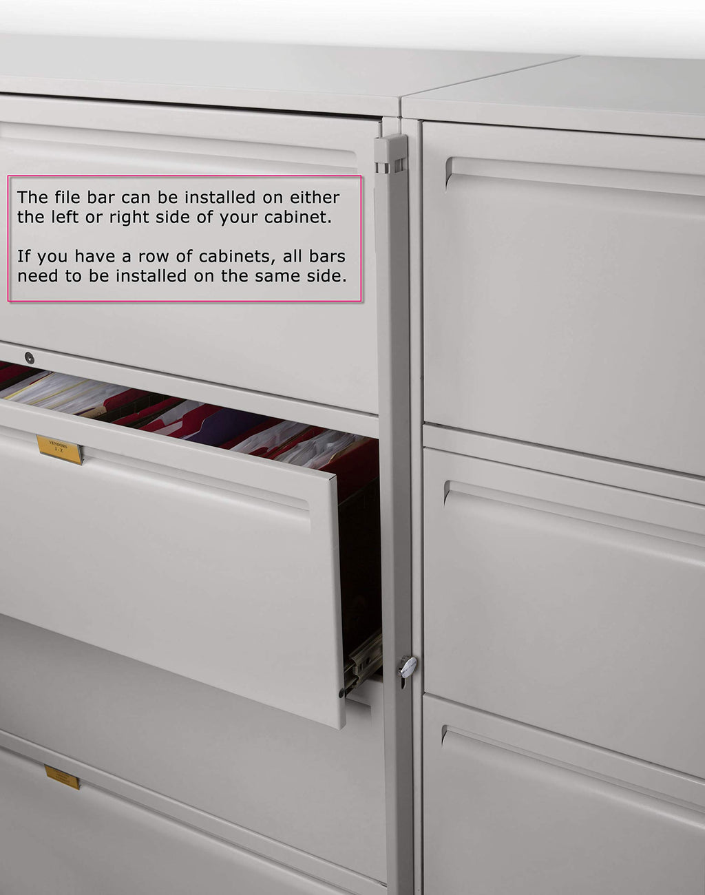Locking Bar 4 Drawer File Cabinet R26800
