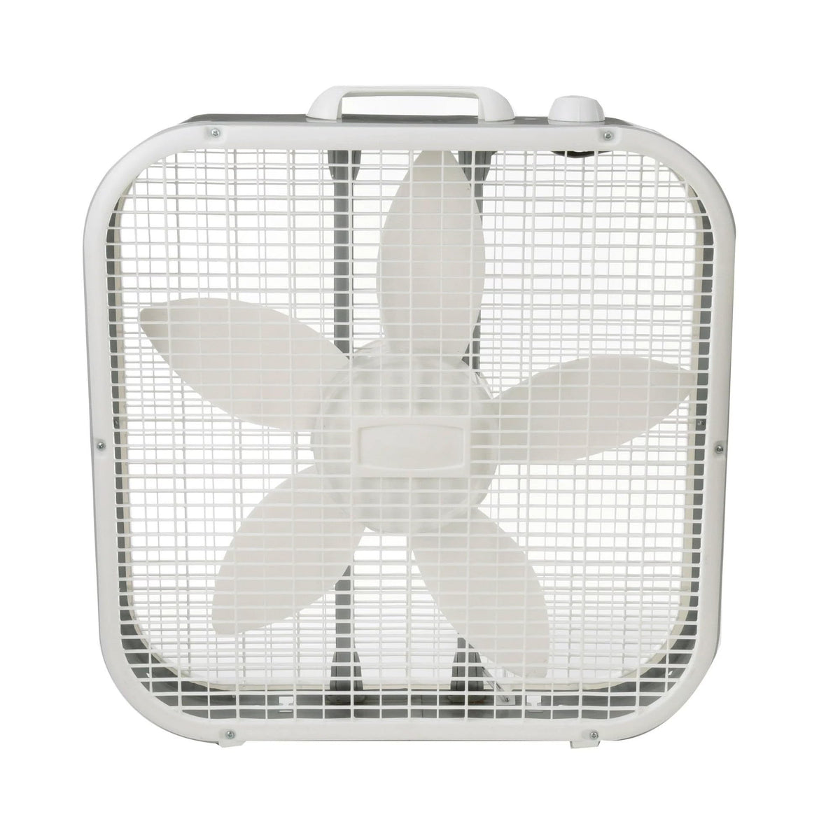 20" Classic Box Fan with Weather-Resistant Motor, 3 Speeds, 22.5" H (White) H629