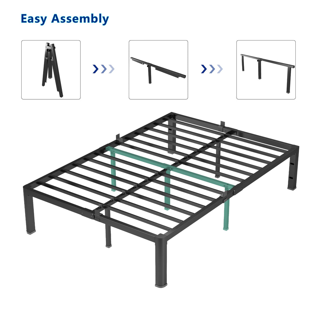 18 Inch Queen Heavy Duty Metal Platform Bed Frame B812