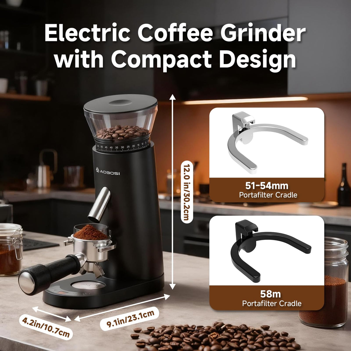 Cordless Burr Coffee Grinder with 60 Settings D433
