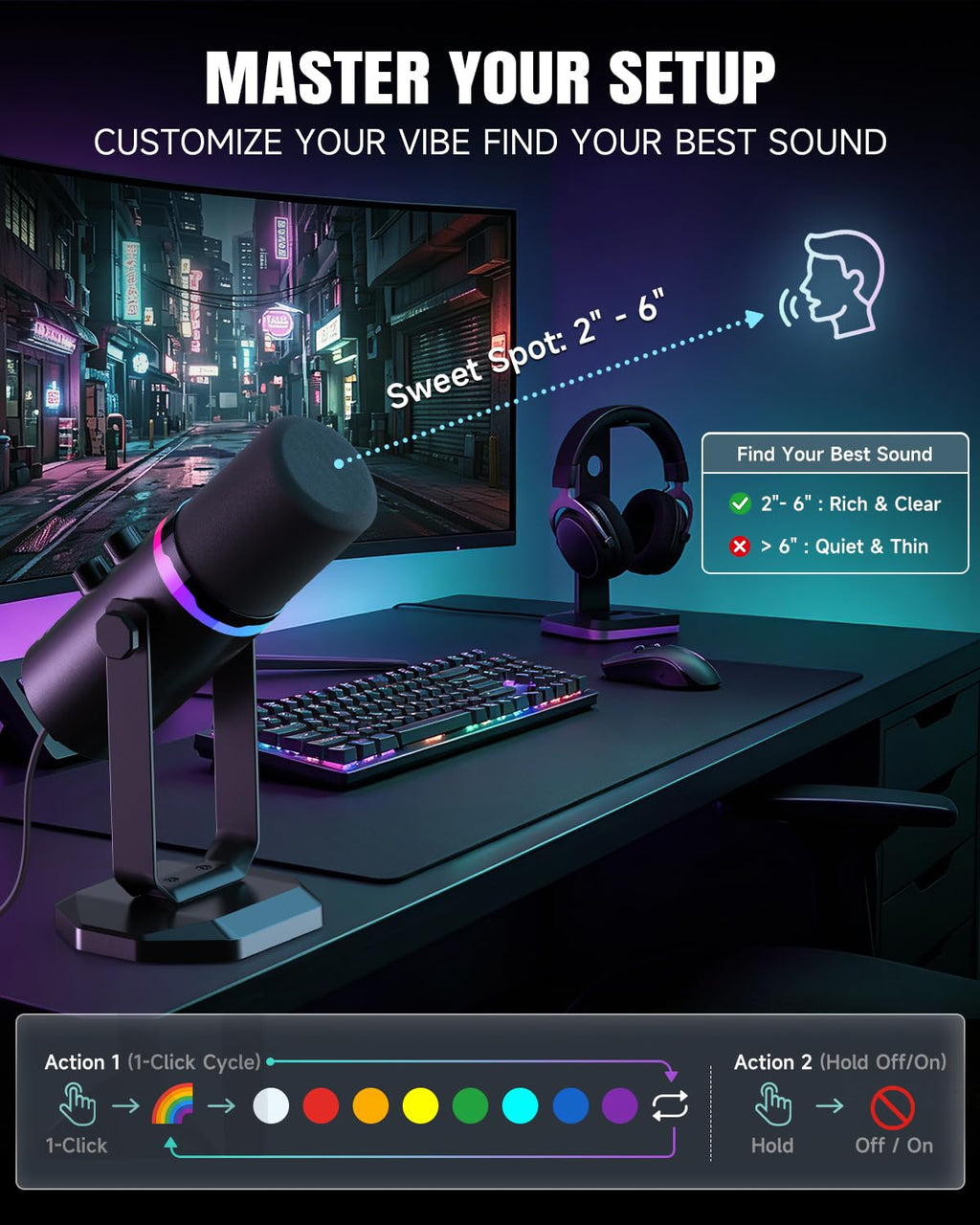 USB/XLR Dynamic Microphone with Desk Stand Z641