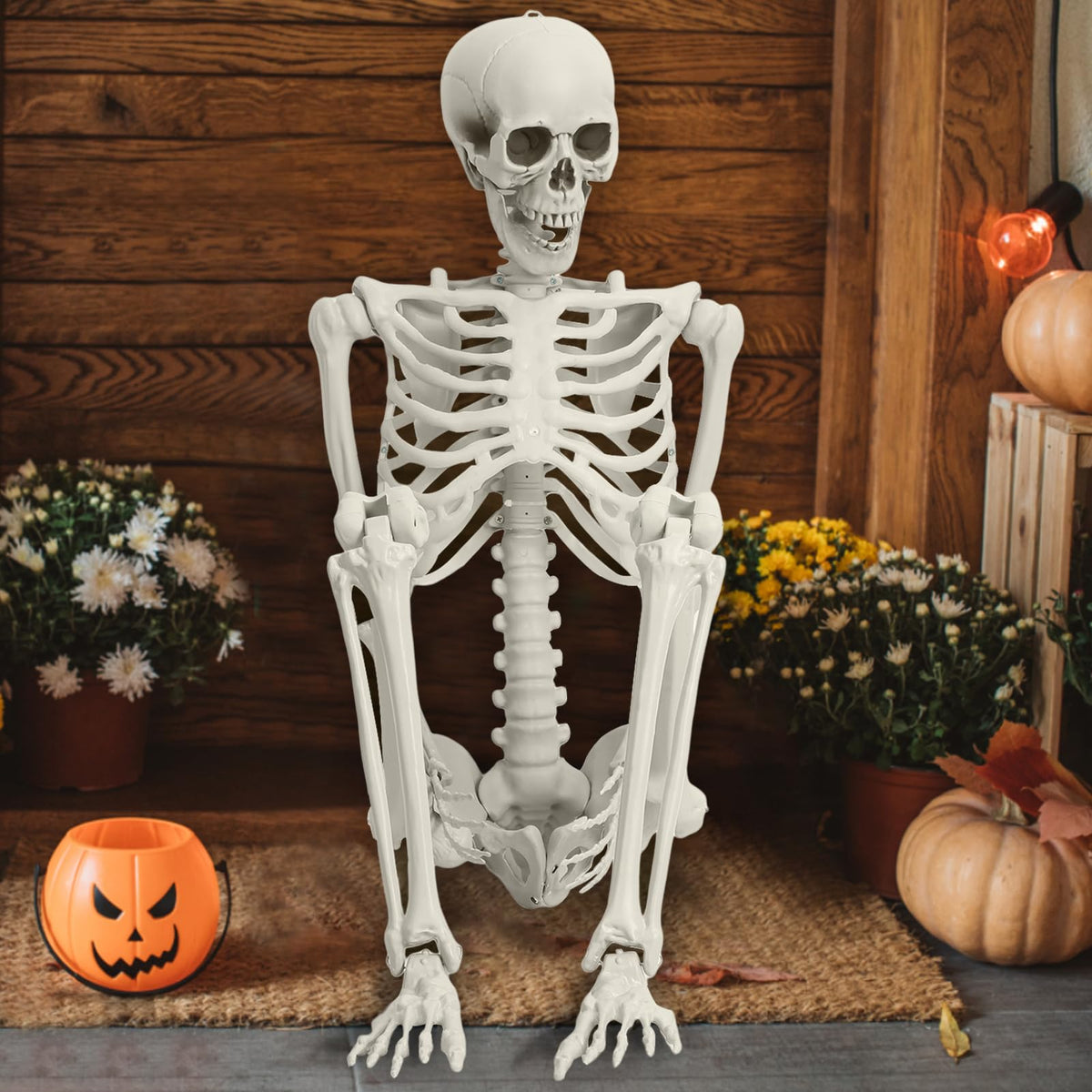 5.4FT Posable Full Body Skeleton with Movable Joints F847