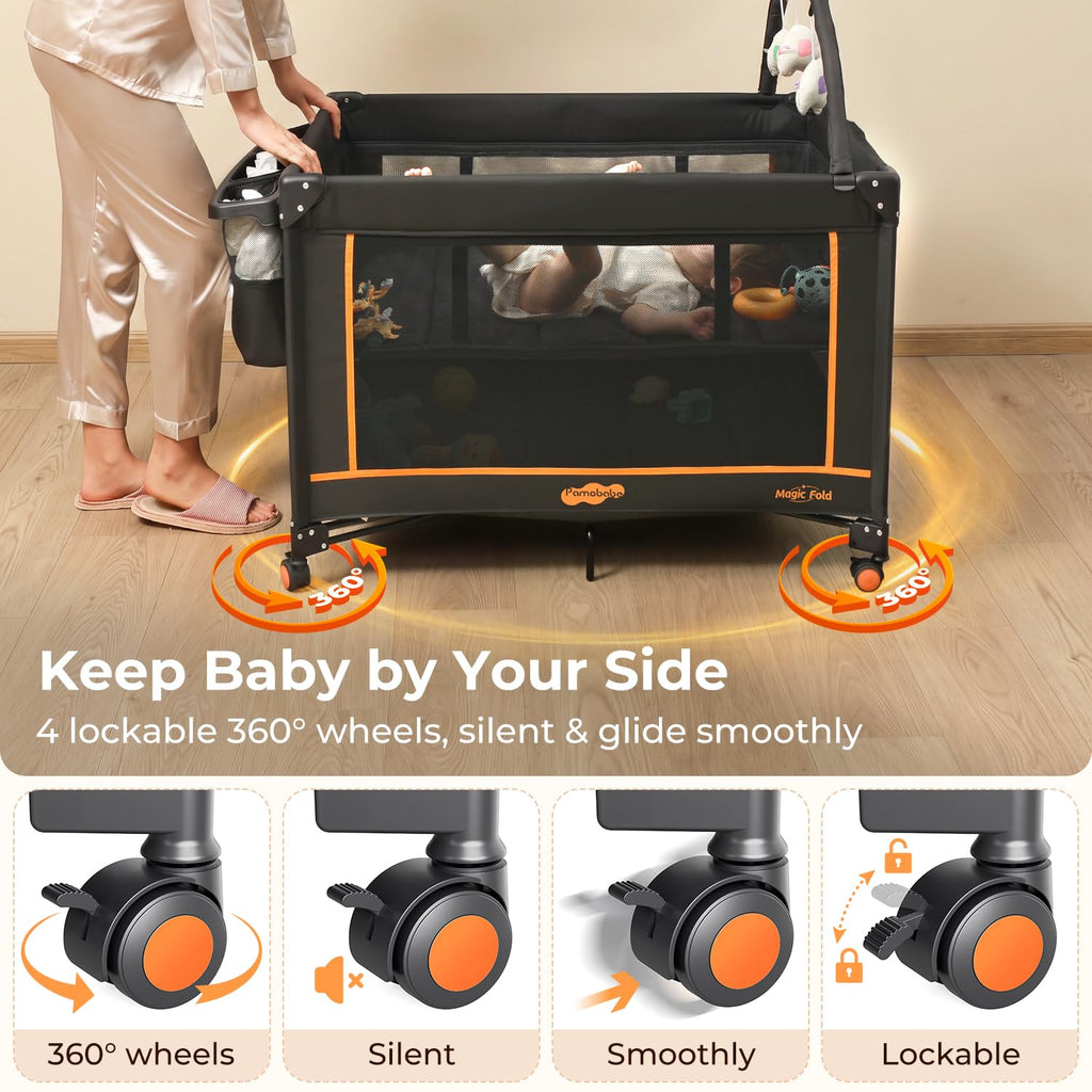 Portable Foldable Playard with Mattress and Storage Bag Z3623