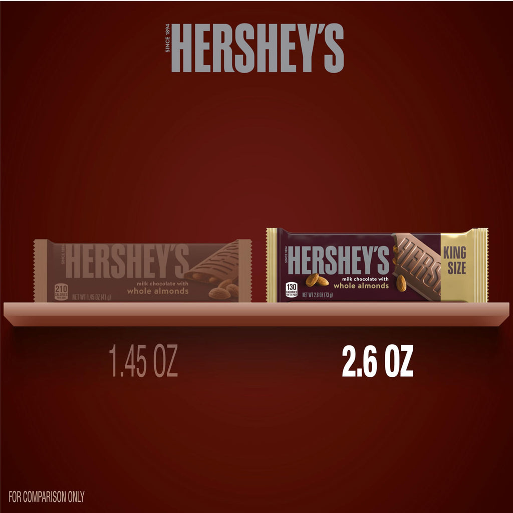 Milk Chocolate with Whole Almonds Candy Bars 2.6 oz 18 Count P2680