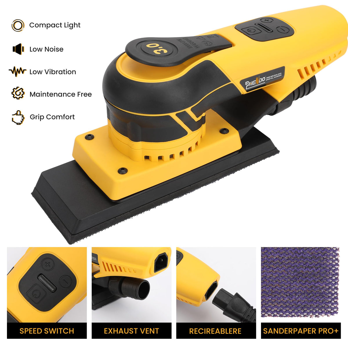 350W 3A Electric Random Orbital Sander B805