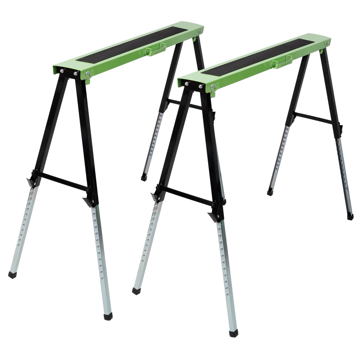 Heavy Duty Folding Saw Horses 2-Pack Adjustable Steel Frame F777