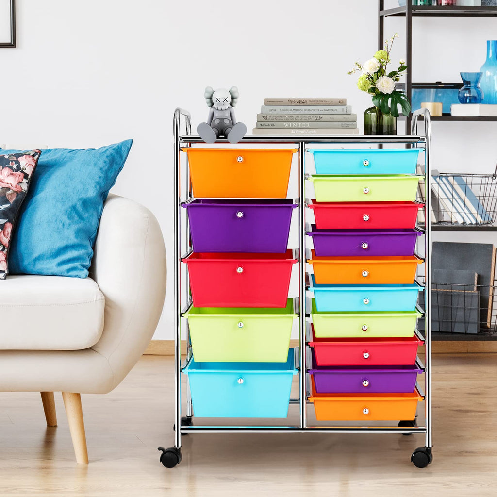 15 Drawers Rolling Storage Cart I257513