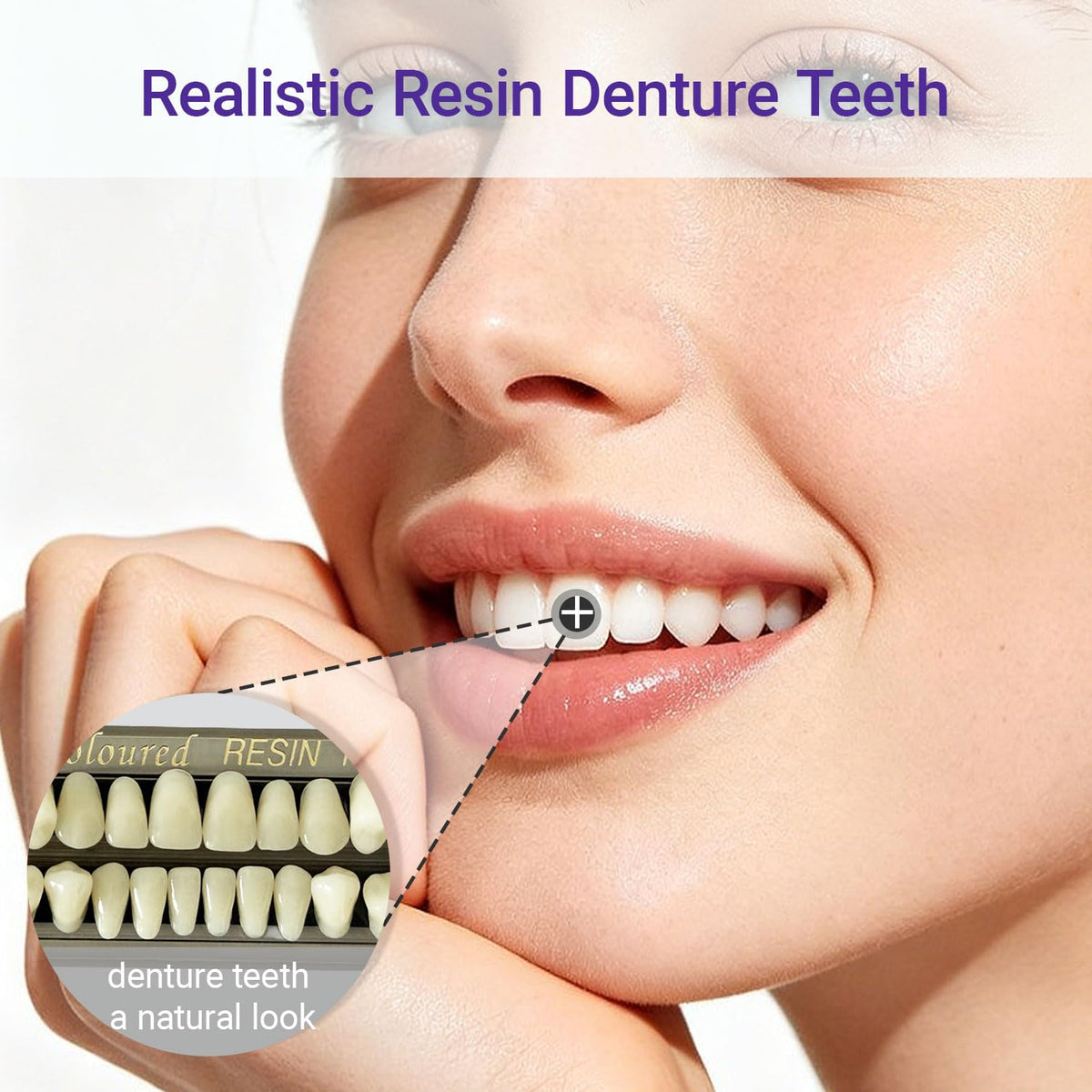 28 Pcs False Teeth Synthetic Resin Dentures Repair Kit Y705