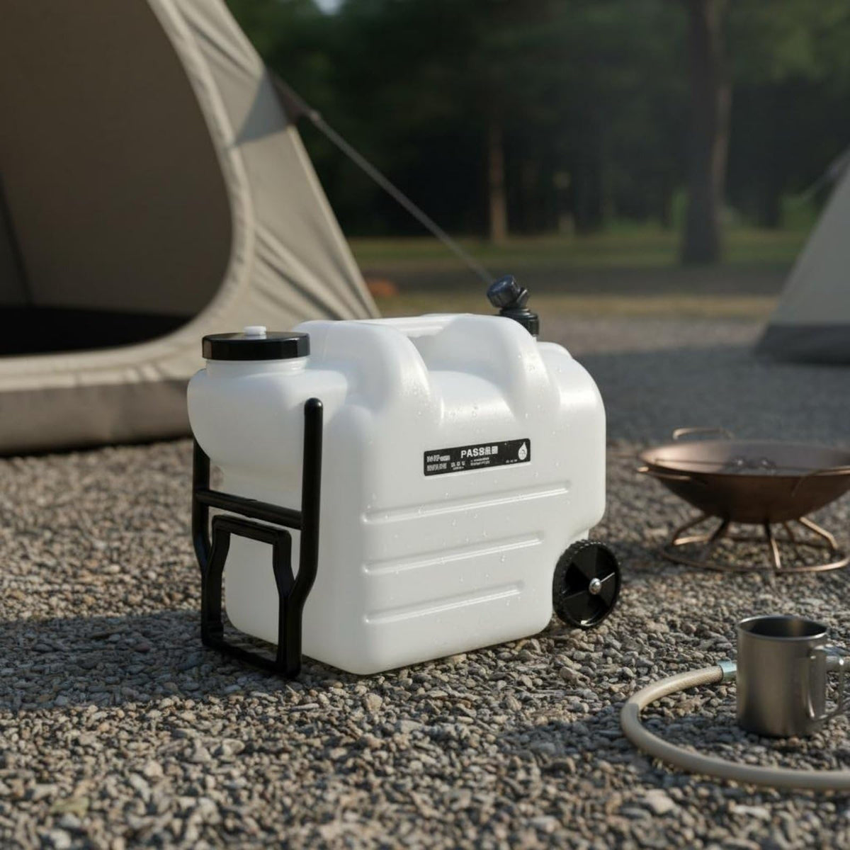 Portable Water Jug with Wheels and Built-In Tap K326495