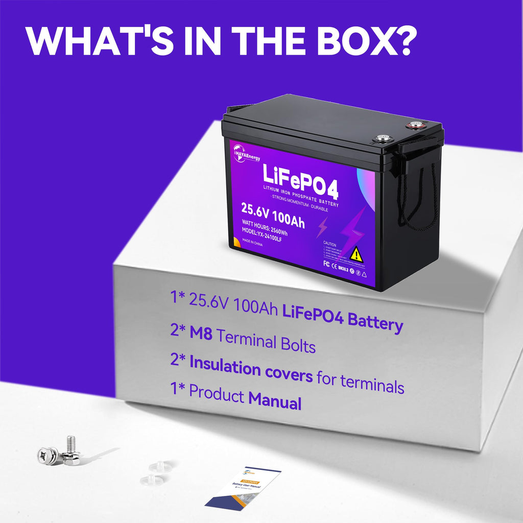 24v 100ah LiFePO4 Lithium Battery with 100A BMS O402783