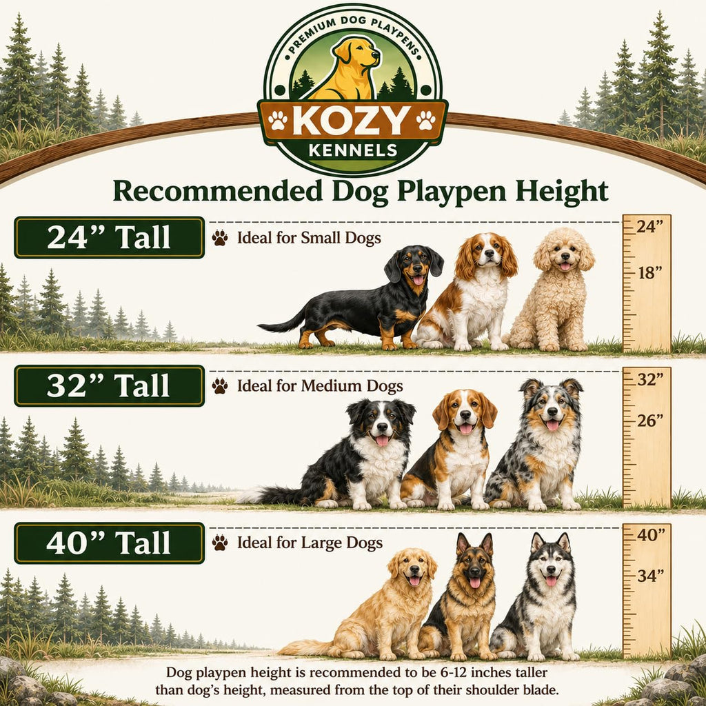 32'' 16 Panels Metal Heavy Duty Dog Playpen Q894299