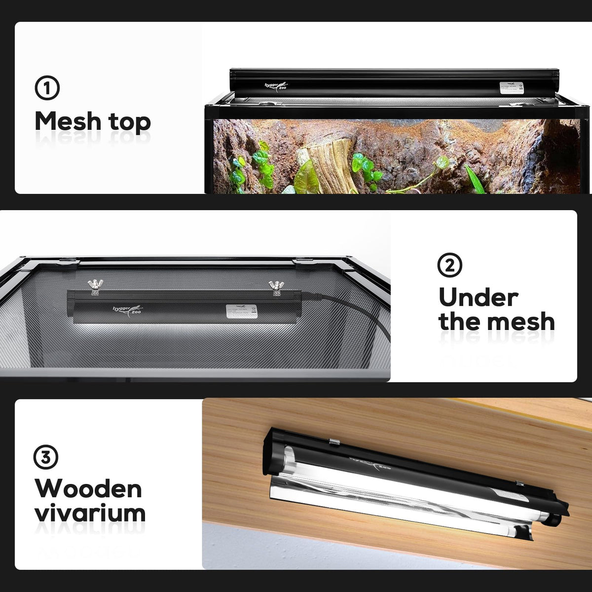 24W Reptile Terrarium Hood 10.0 UVB Light Bulb R7223