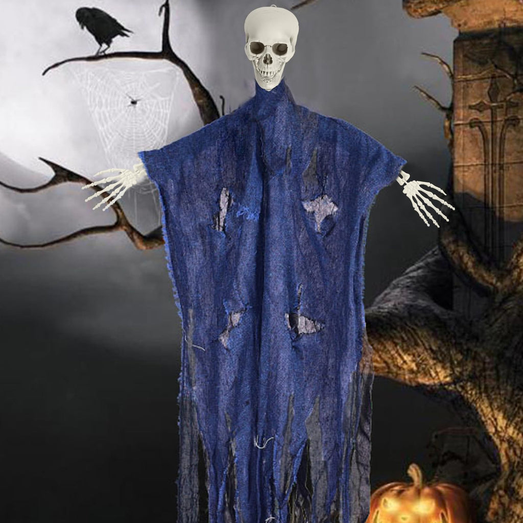 5.4ft White Posable Skeleton O3096