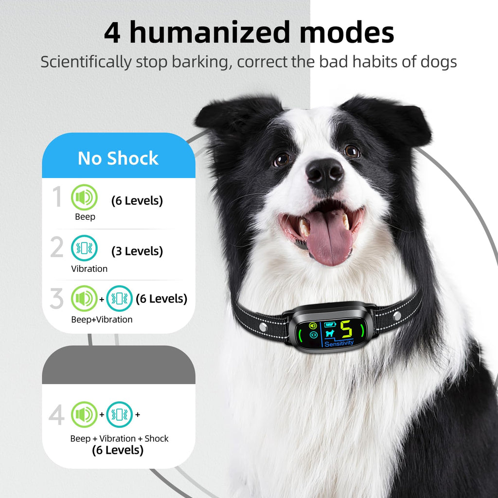 Rechargeable Anti Barking Training Collar with 5 Adjustable Sensitivity E53050