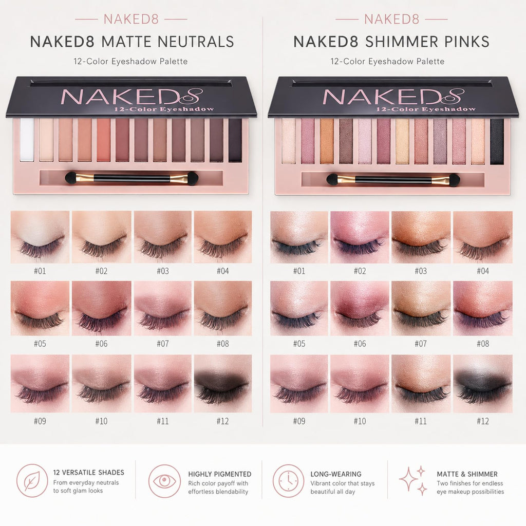 2 Pack Shimmer & Matte Eyeshadow Palette W506283