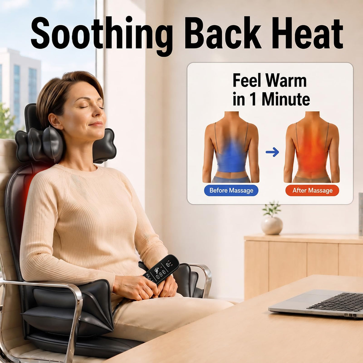 Shiatsu Back Massager with Heat U146