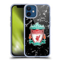 Black Crest Marble Gel Case Compatible with Apple iPhone 12 Mini V4666