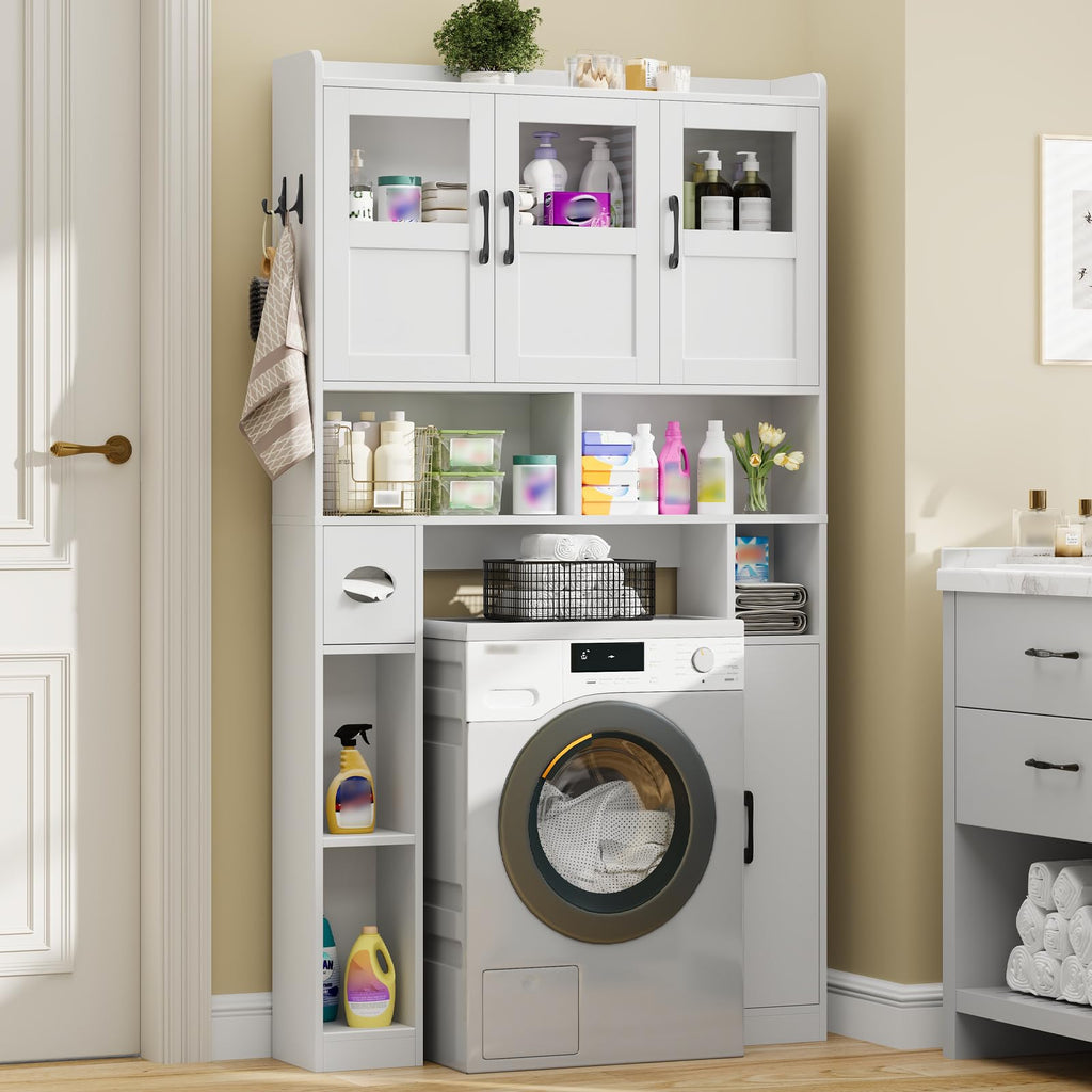 Over The Toilet Cabinet with 3 Acrylic Doors Y922