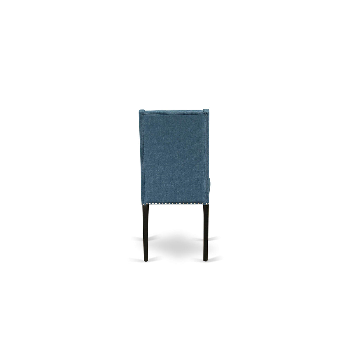 3 Piece Dining Table Set with 2 Blue Linen Fabric Chairs N33413