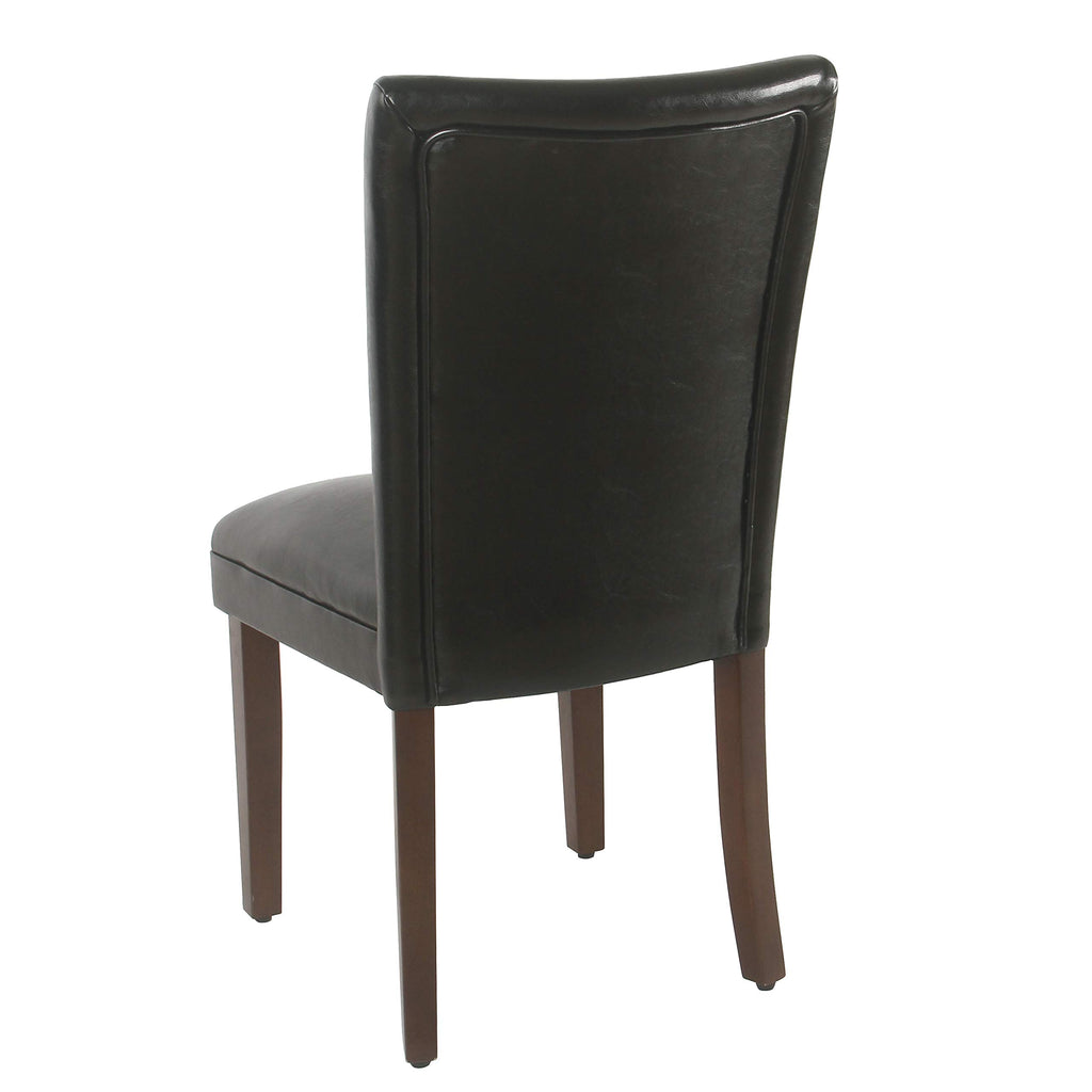 Black Faux Leather Upholstered Dining Chair Set of 2 H32039