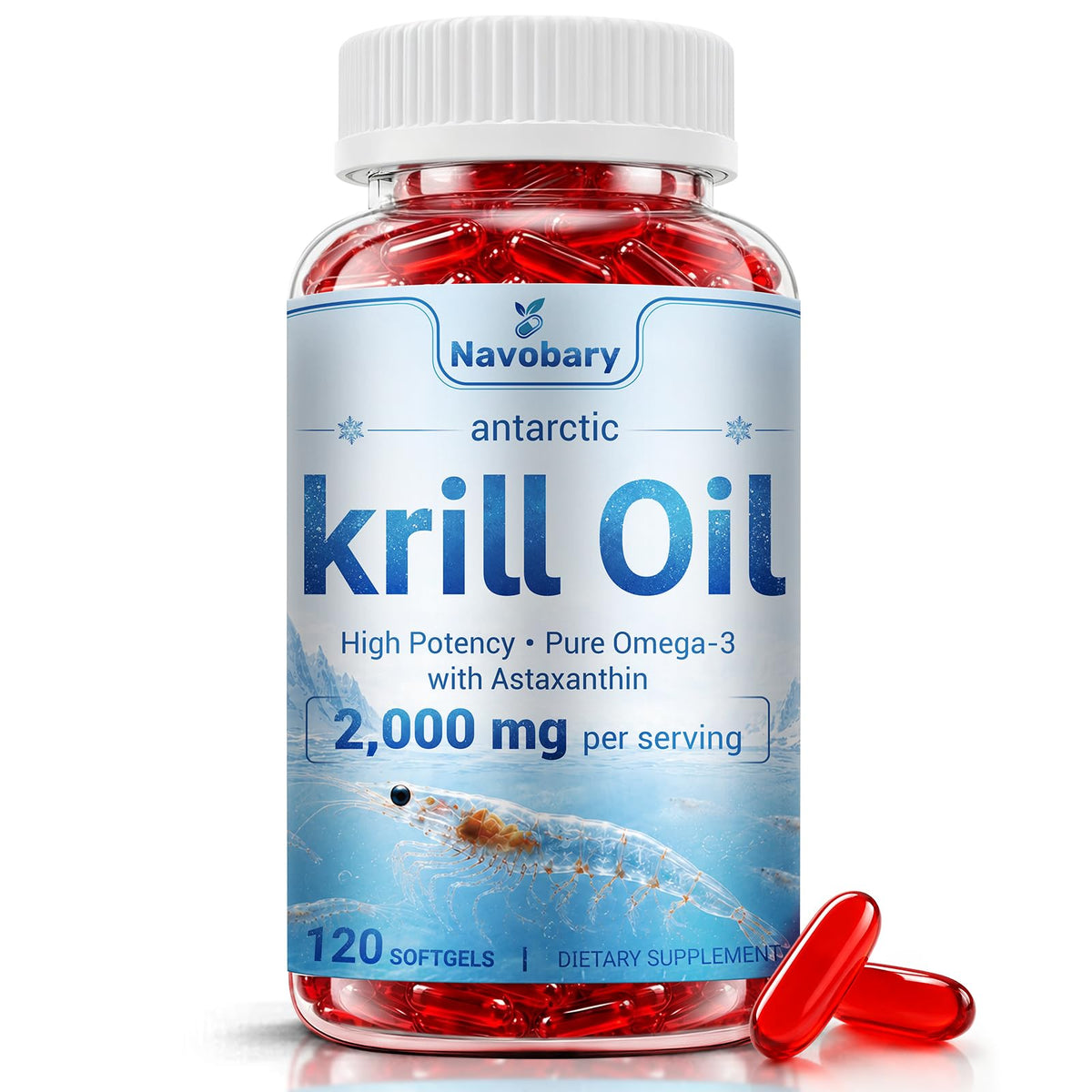 Krill Oil 2000mg Softgels, 120 ct F139598
