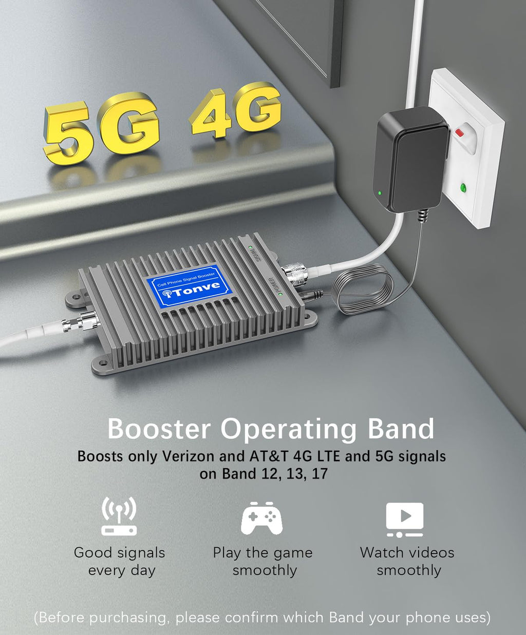 Cell Phone Signal Booster Kit with High Gain Antennas L39899