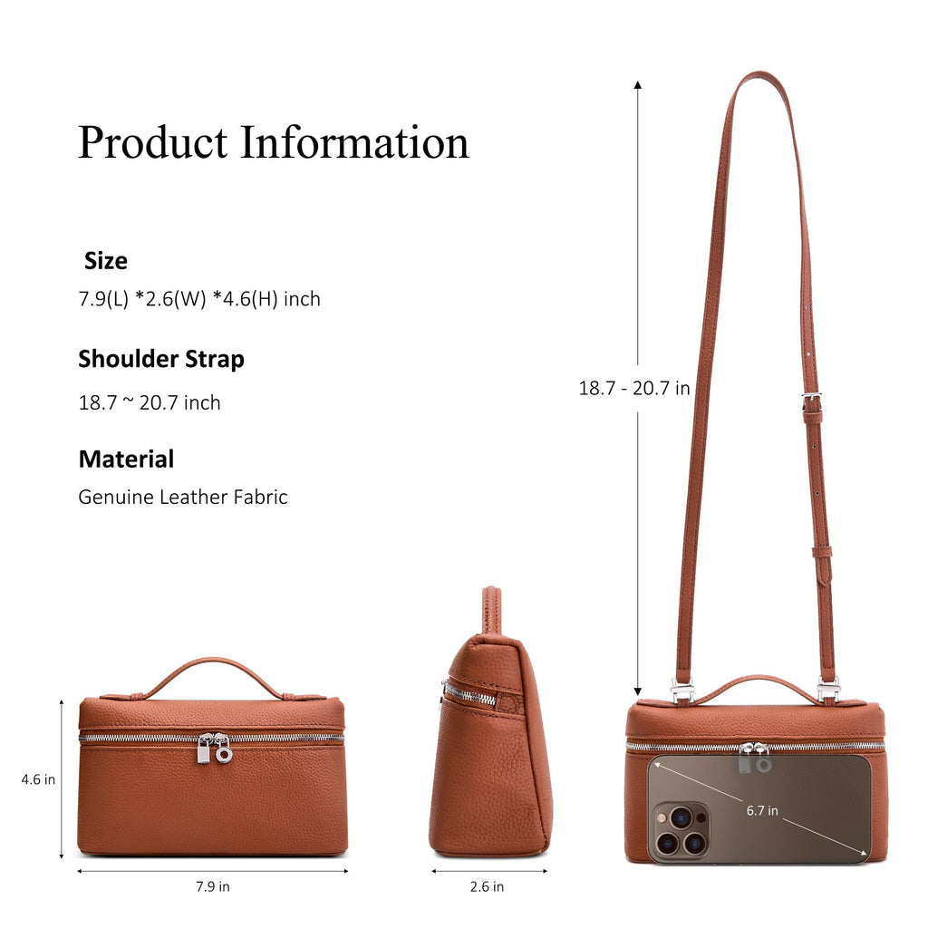 Small Genuine Leather Top-Handle Bag J357
