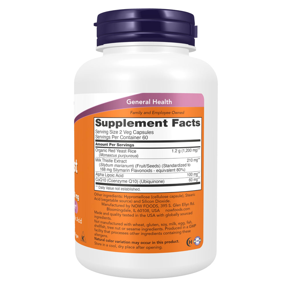 Red Yeast Rice with CoQ10, Milk Thistle, ALA, 120 Veg Caps G184260