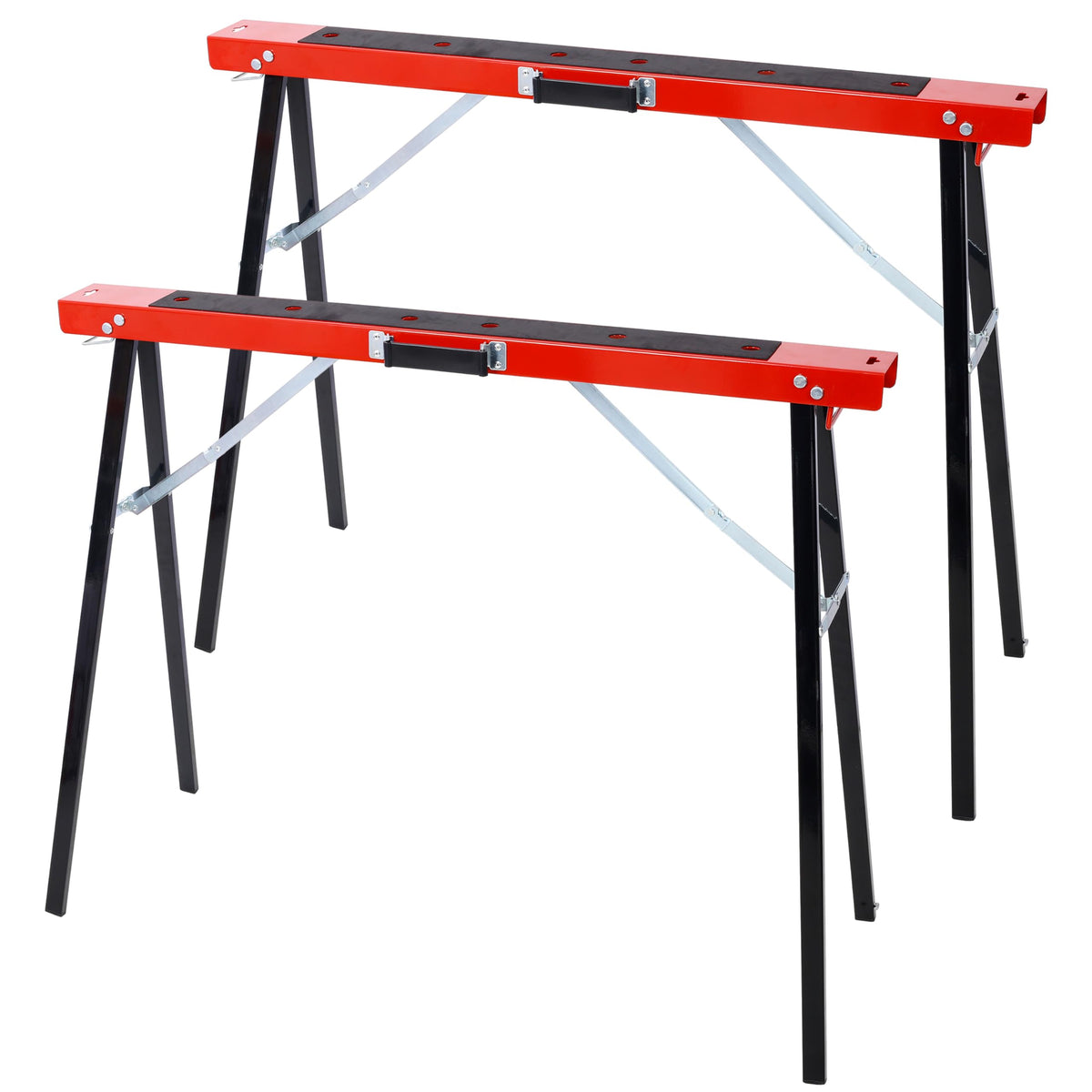 2 Pack Folding Heavy Duty Metal Sawhorse 550 Lb Capacity A52079