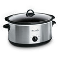 7-Quart Manual Slow Cooker, Family Size, Removable Stoneware, Dishwasher Safe, Stainless Steel Y860