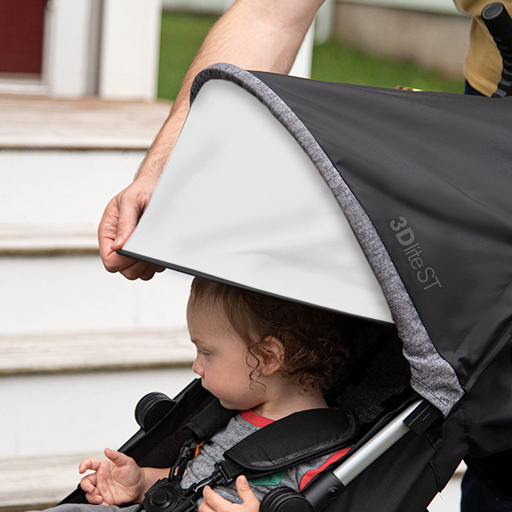 Black & Gray Lightweight Steel Frame Stroller D957