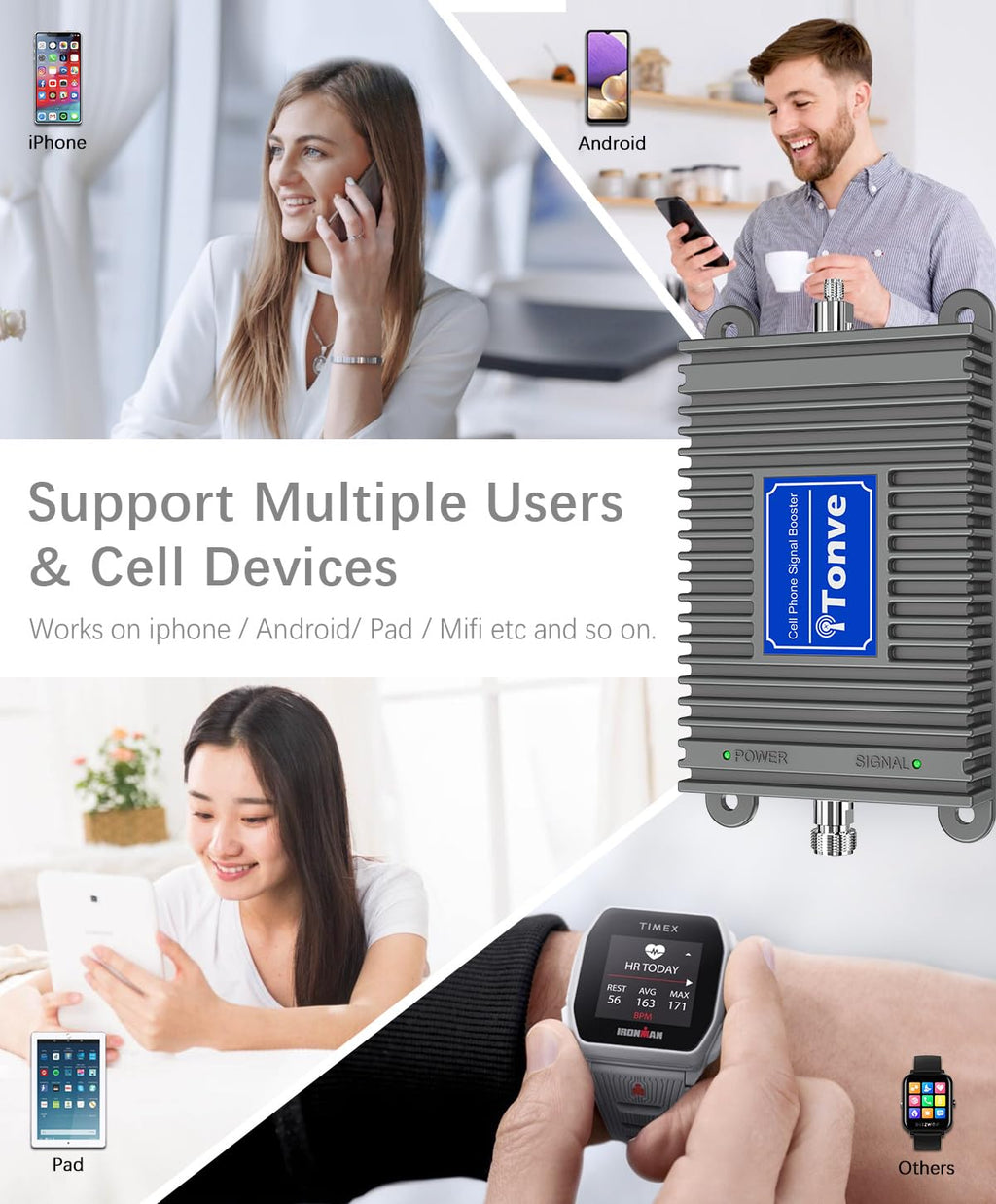 Cell Phone Signal Booster Kit with High Gain Antennas L39899