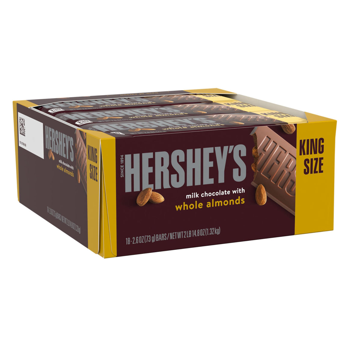 Milk Chocolate with Whole Almonds Candy Bars 2.6 oz 18 Count P2680